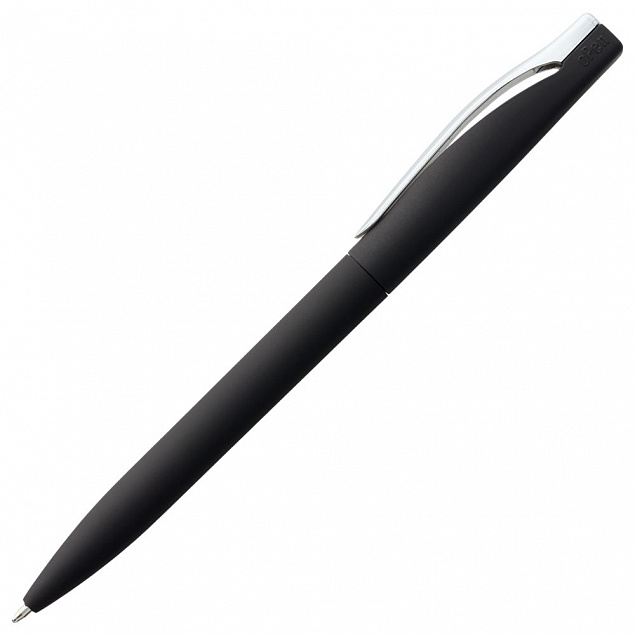 Ручка шариковая Pin Soft Touch, черная с логотипом в Екатеринбурге заказать по выгодной цене в кибермаркете AvroraStore