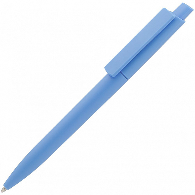 Ручка шариковая Crest, голубая с логотипом в Екатеринбурге заказать по выгодной цене в кибермаркете AvroraStore