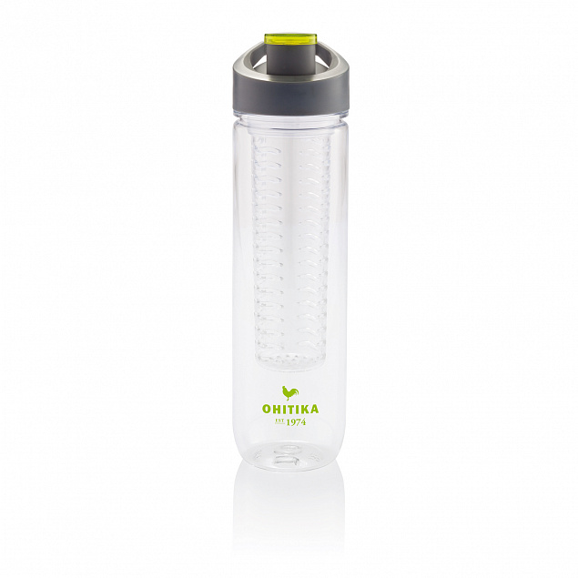 Бутылка для воды Tritan с контейнером для фруктов, 800 мл, зеленый с логотипом в Екатеринбурге заказать по выгодной цене в кибермаркете AvroraStore