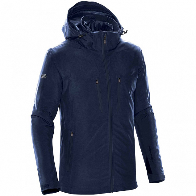 Куртка-трансформер мужская Matrix, темно-синяя с логотипом в Екатеринбурге заказать по выгодной цене в кибермаркете AvroraStore