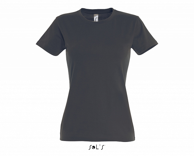Фуфайка (футболка) IMPERIAL женская,Тёмно-серый/графит 3XL с логотипом в Екатеринбурге заказать по выгодной цене в кибермаркете AvroraStore