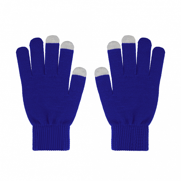 Перчатки женские для работы с сенсорными экранами, синие# с логотипом в Екатеринбурге заказать по выгодной цене в кибермаркете AvroraStore