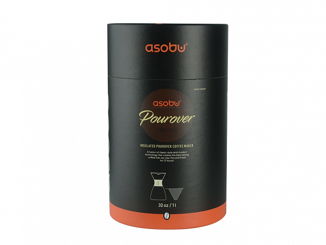 Кофеварка POUR OVER, 1000 мл, красный/черный с логотипом в Екатеринбурге заказать по выгодной цене в кибермаркете AvroraStore