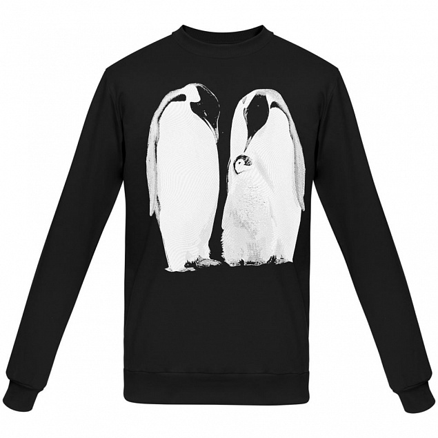 Свитшот Like a Penguin, черный с логотипом в Екатеринбурге заказать по выгодной цене в кибермаркете AvroraStore