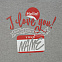 Футболка Hello! I Love You!, серый меланж с логотипом в Екатеринбурге заказать по выгодной цене в кибермаркете AvroraStore