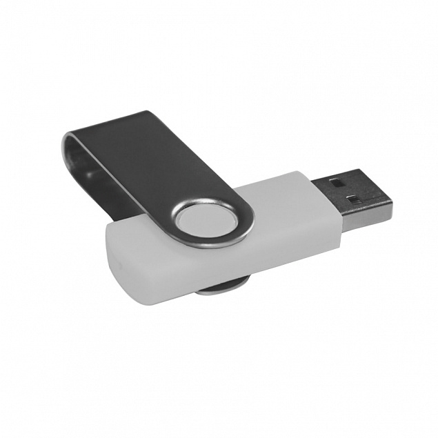 USB flash-карта "Dot" (8Гб), белый, 5,8х2х1,1см,пластик металл с логотипом в Екатеринбурге заказать по выгодной цене в кибермаркете AvroraStore