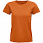 Футболка женская Pioneer Women, оранжевая с логотипом в Екатеринбурге заказать по выгодной цене в кибермаркете AvroraStore