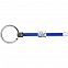 Элемент брелка-конструктора «Хлястик с кольцом и зажимом», синий с логотипом в Екатеринбурге заказать по выгодной цене в кибермаркете AvroraStore