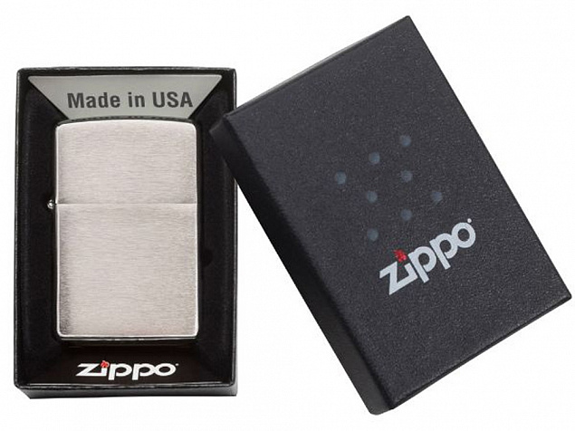 Зажигалка ZIPPO Armor™ c покрытием Brushed Chrome с логотипом в Екатеринбурге заказать по выгодной цене в кибермаркете AvroraStore