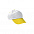 Бейсболка PROMOTION, белая - лимонно-желтая с логотипом в Екатеринбурге заказать по выгодной цене в кибермаркете AvroraStore