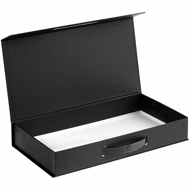 Коробка с ручкой Platt, черная с логотипом в Екатеринбурге заказать по выгодной цене в кибермаркете AvroraStore