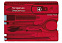 Набор инструментов SwissCard, полупрозрачный красный с логотипом в Екатеринбурге заказать по выгодной цене в кибермаркете AvroraStore