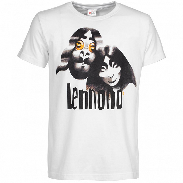 Футболка «Меламед. John Lennon, Yoko Ono», белая с логотипом в Екатеринбурге заказать по выгодной цене в кибермаркете AvroraStore