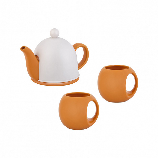 Набор чайный "СлуЧАЙный восторг", оранжевый/белый с логотипом в Екатеринбурге заказать по выгодной цене в кибермаркете AvroraStore