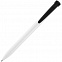 Ручка шариковая Favorite, белая с черным с логотипом в Екатеринбурге заказать по выгодной цене в кибермаркете AvroraStore
