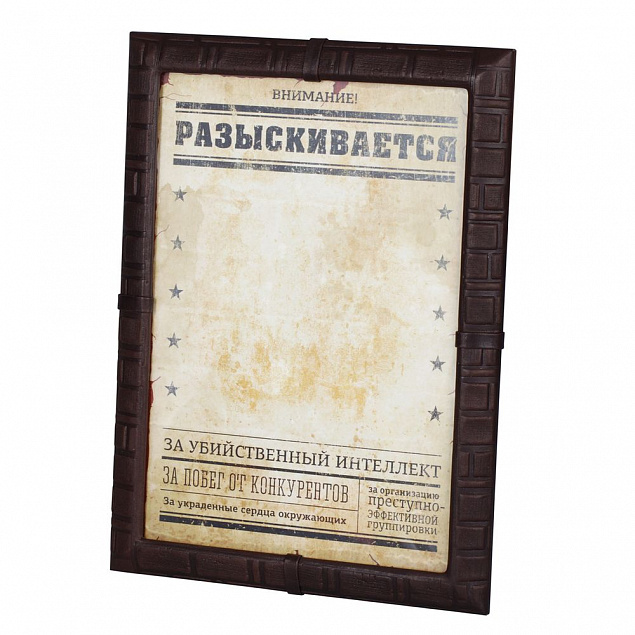 Панно-фоторамка «Внимание! Розыск», натуральная кожа с логотипом в Екатеринбурге заказать по выгодной цене в кибермаркете AvroraStore
