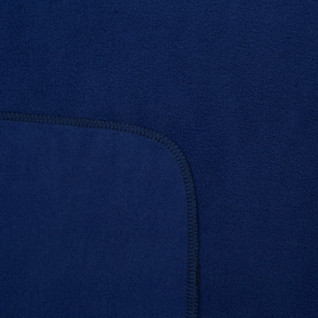 Флисовый плед Warm&Peace, синий с логотипом в Екатеринбурге заказать по выгодной цене в кибермаркете AvroraStore