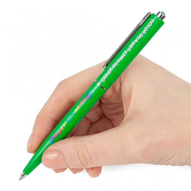 Ручка шариковая Senator Point ver. 2, зеленая с логотипом в Екатеринбурге заказать по выгодной цене в кибермаркете AvroraStore
