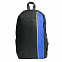 Рюкзак PLUS, чёрный/синий, 44 x 26 x 12 см, 100% полиэстер 600D с логотипом в Екатеринбурге заказать по выгодной цене в кибермаркете AvroraStore