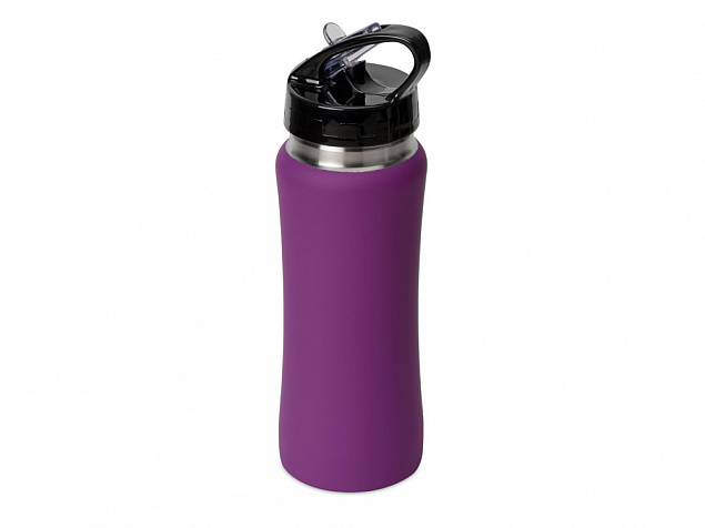 Бутылка спортивная Коста-Рика 600мл, фиолетовый с логотипом в Екатеринбурге заказать по выгодной цене в кибермаркете AvroraStore