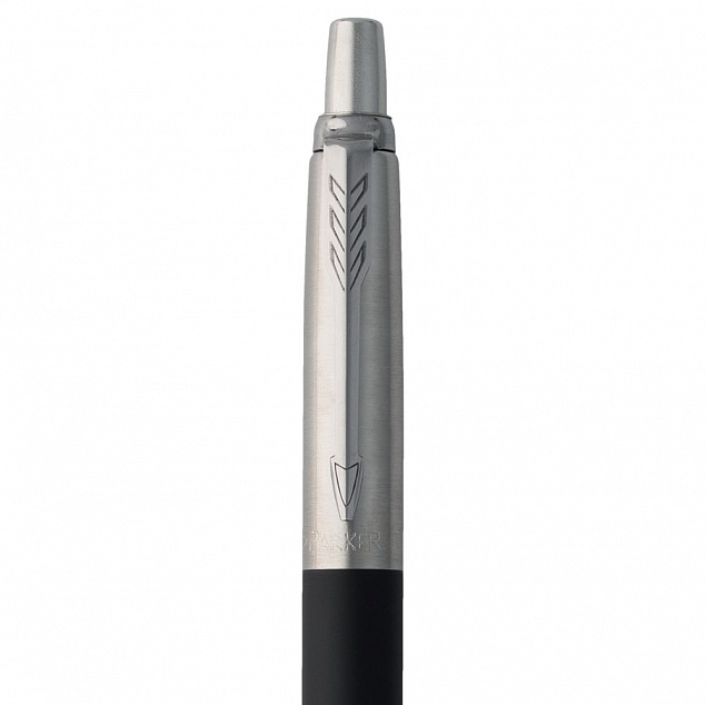 Ручка шариковая Parker Jotter Core K63, черный с серебристым с логотипом в Екатеринбурге заказать по выгодной цене в кибермаркете AvroraStore