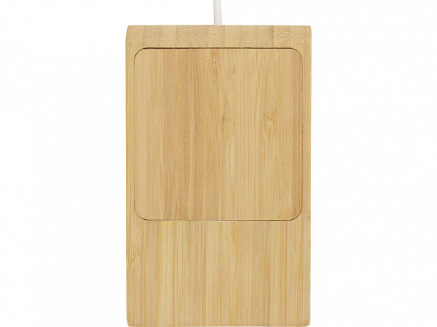 Беспроводное зарядное устройство из бамбука «Jetty», 10 Вт с логотипом в Екатеринбурге заказать по выгодной цене в кибермаркете AvroraStore