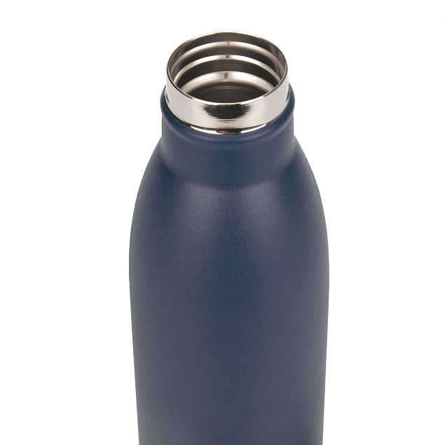 Термобутылка вакуумная герметичная, Libra, 500 ml, синяя с логотипом в Екатеринбурге заказать по выгодной цене в кибермаркете AvroraStore