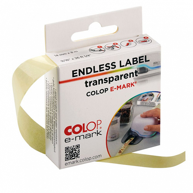 Клейкая лента для принтера Colop e-mark, прозрачная с логотипом в Екатеринбурге заказать по выгодной цене в кибермаркете AvroraStore