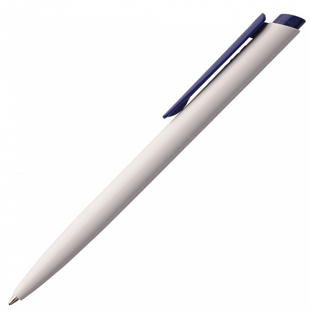 Ручка шариковая Senator Dart Polished, бело-синяя с логотипом в Екатеринбурге заказать по выгодной цене в кибермаркете AvroraStore