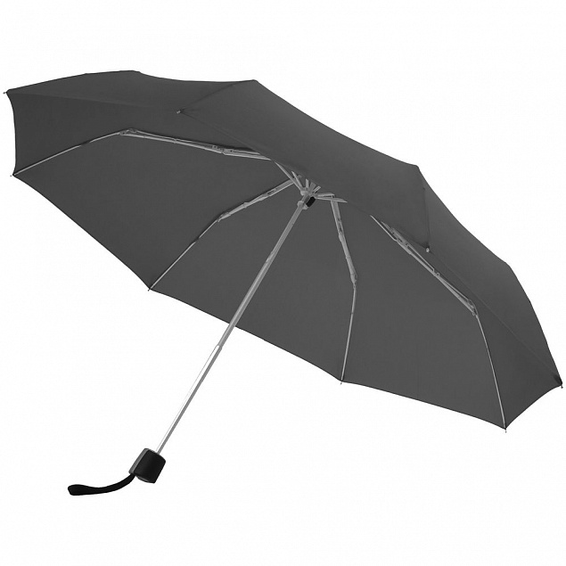 Зонт складной Fiber Alu Light, черный с логотипом в Екатеринбурге заказать по выгодной цене в кибермаркете AvroraStore