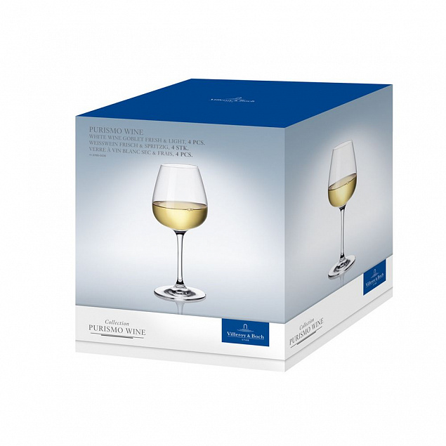 Бокал для белого вина Purismo с логотипом в Екатеринбурге заказать по выгодной цене в кибермаркете AvroraStore