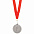 Медаль наградная на ленте  "Серебро" с логотипом в Екатеринбурге заказать по выгодной цене в кибермаркете AvroraStore