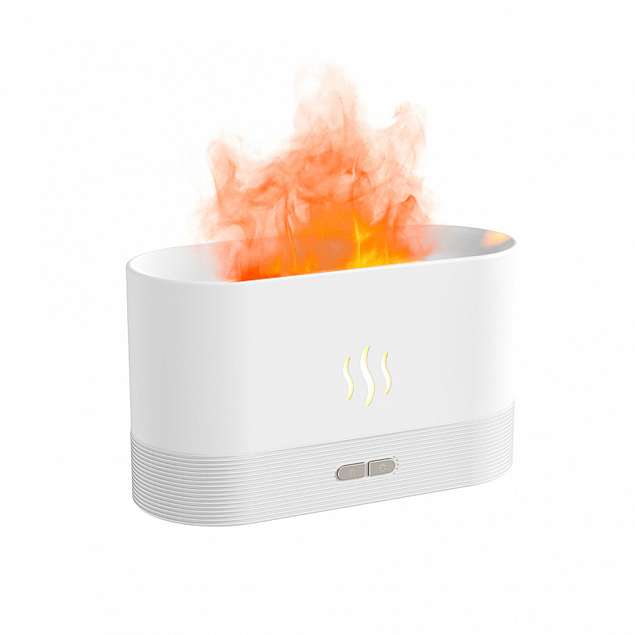 USB арома увлажнитель воздуха Flame со светодиодной подсветкой - изображением огня - Белый BB с логотипом в Екатеринбурге заказать по выгодной цене в кибермаркете AvroraStore