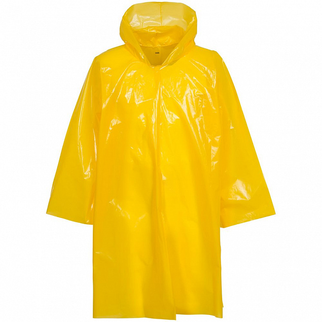 Дождевик-плащ CloudTime, желтый с логотипом в Екатеринбурге заказать по выгодной цене в кибермаркете AvroraStore