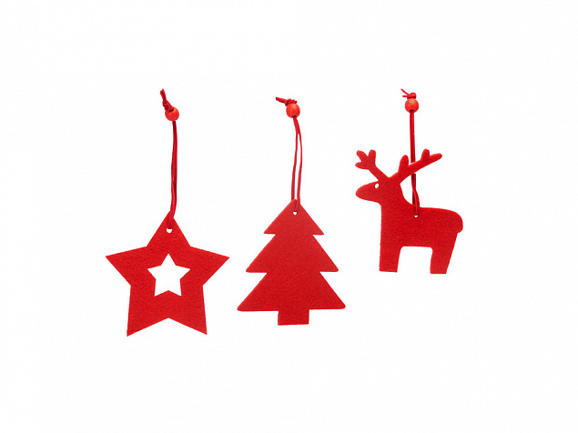 Набор рождественских украшений из фетра CAROL с логотипом в Екатеринбурге заказать по выгодной цене в кибермаркете AvroraStore