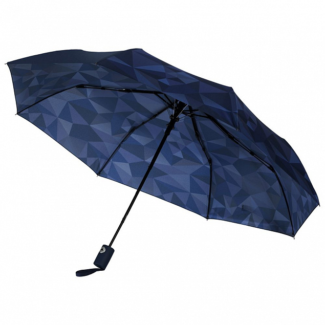 Складной зонт Gems, синий с логотипом в Екатеринбурге заказать по выгодной цене в кибермаркете AvroraStore