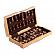 Деревянные шахматы, коричневые с логотипом в Екатеринбурге заказать по выгодной цене в кибермаркете AvroraStore