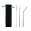 Набор многоразовых трубочек Оnlycofer black (стальной) с логотипом в Екатеринбурге заказать по выгодной цене в кибермаркете AvroraStore