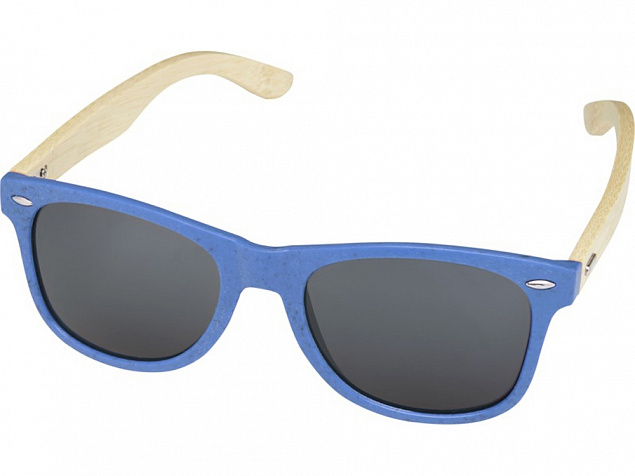 Sun Ray очки с бамбуковой оправой, process blue с логотипом в Екатеринбурге заказать по выгодной цене в кибермаркете AvroraStore