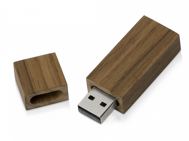 USB-флешка на 16 Гб «Woody» с магнитным колпачком с логотипом в Екатеринбурге заказать по выгодной цене в кибермаркете AvroraStore