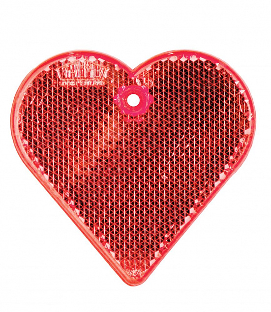 Пешеходный светоотражатель «Сердце», красный с логотипом в Екатеринбурге заказать по выгодной цене в кибермаркете AvroraStore