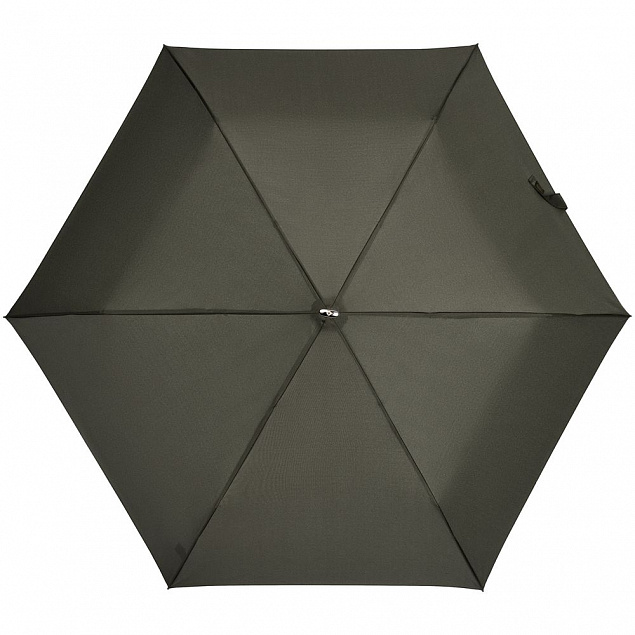 Зонт складной Rain Pro Flat, серый с логотипом в Екатеринбурге заказать по выгодной цене в кибермаркете AvroraStore