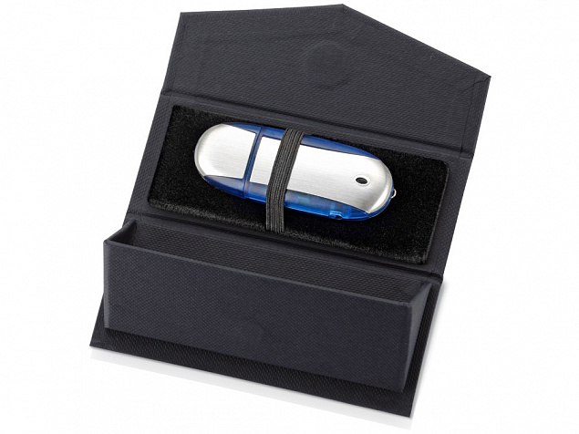 Подарочная коробка для флеш-карт треугольная, синий с логотипом в Екатеринбурге заказать по выгодной цене в кибермаркете AvroraStore