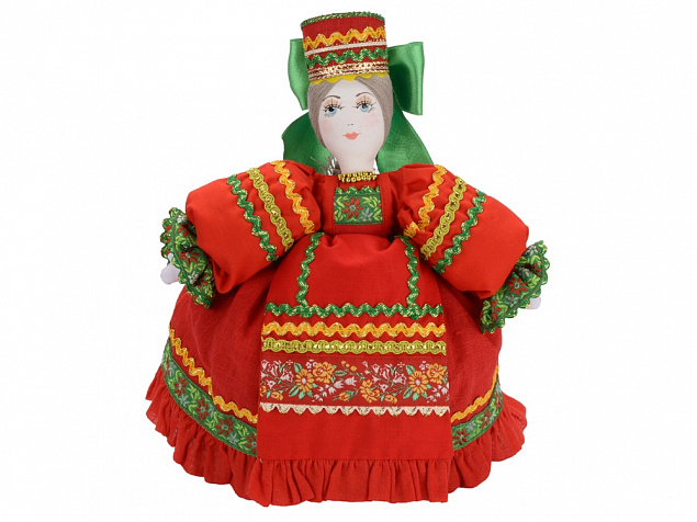 Подарочный набор Кремлевский: кукла на чайник, чайник заварной с росписью с логотипом в Екатеринбурге заказать по выгодной цене в кибермаркете AvroraStore