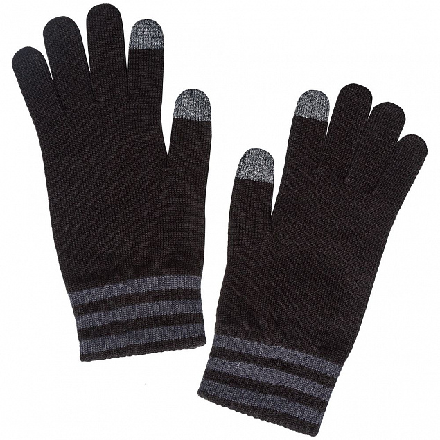 Перчатки Tiro, черные с серым с логотипом в Екатеринбурге заказать по выгодной цене в кибермаркете AvroraStore