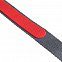 Лента для бейджа с ретрактором Devon, серая с красным с логотипом в Екатеринбурге заказать по выгодной цене в кибермаркете AvroraStore
