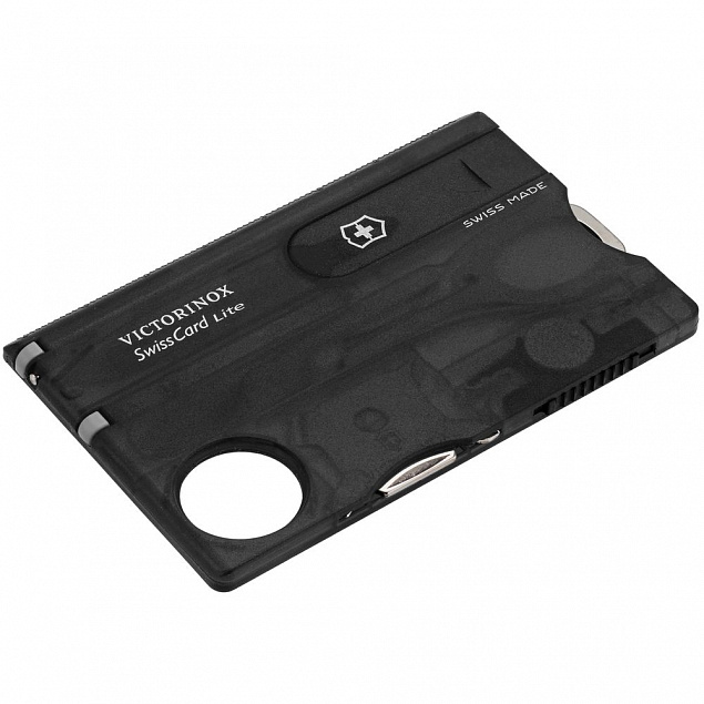 Набор инструментов SwissCard Lite, черный с логотипом в Екатеринбурге заказать по выгодной цене в кибермаркете AvroraStore