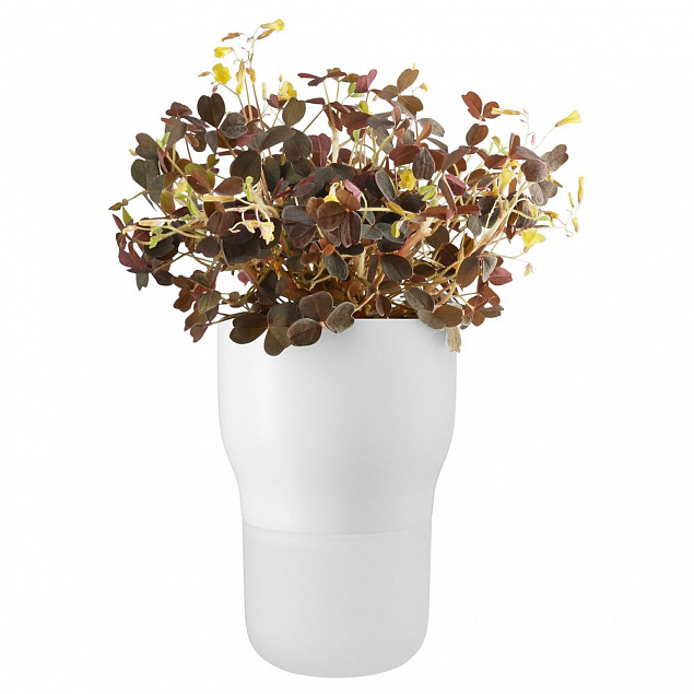 Горшок для растений с функцией самополива Flowerpot, малый, белый с логотипом в Екатеринбурге заказать по выгодной цене в кибермаркете AvroraStore