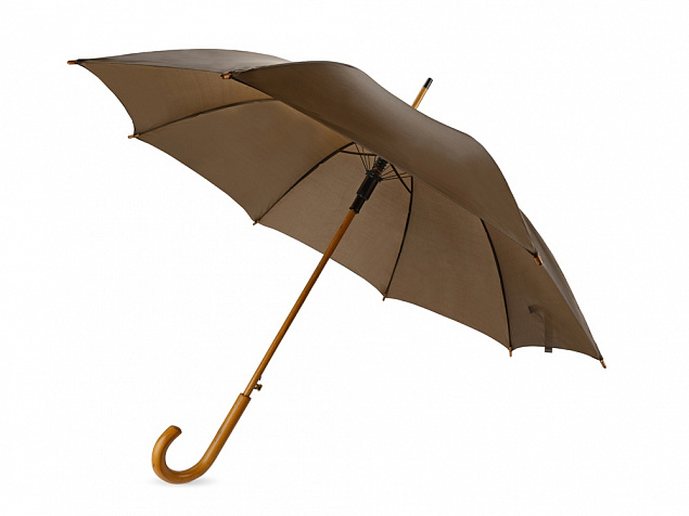 Зонт-трость Радуга, коричневый с логотипом в Екатеринбурге заказать по выгодной цене в кибермаркете AvroraStore