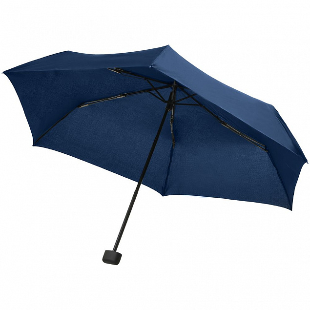 Зонт складной Mini Hit Flach, темно-синий с логотипом в Екатеринбурге заказать по выгодной цене в кибермаркете AvroraStore
